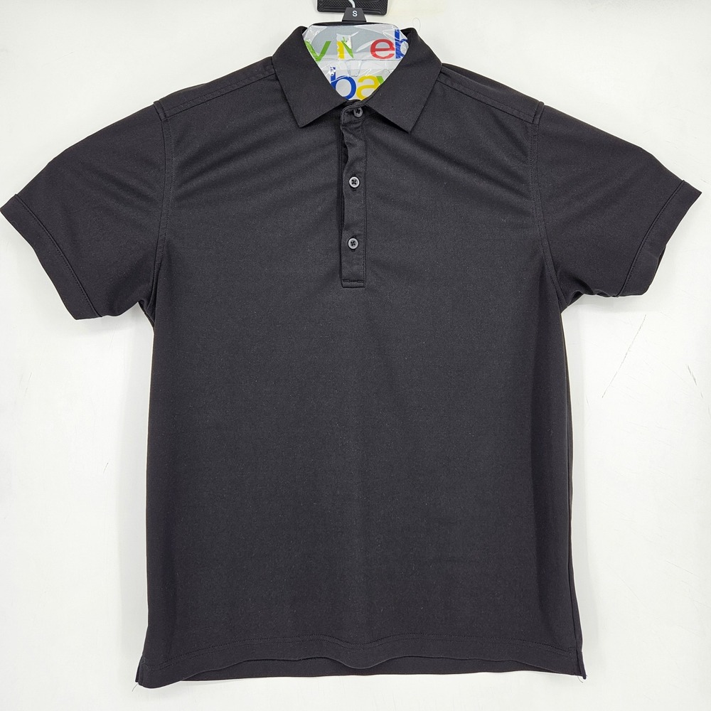Ministry Of‎ Supply Polo Shirt Mens Medium Black Preppy Short Sleeve Casual